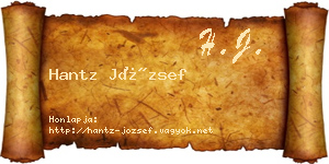 Hantz József névjegykártya